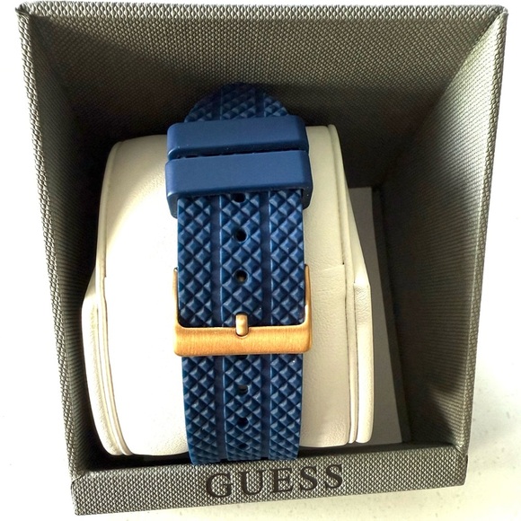 Guess by Marciano Blue and Gold Men's Watch - Picture 9 of 9